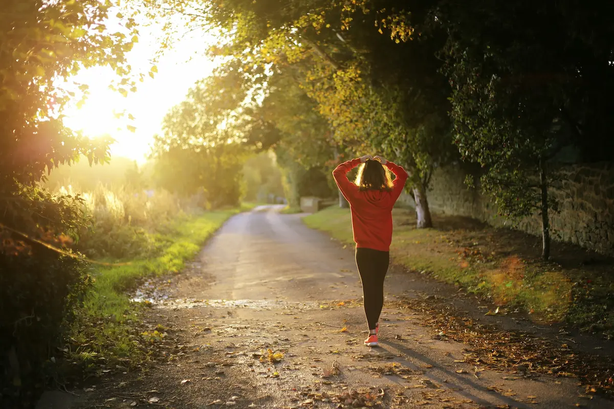 Women ready to run for the day to keep herself healthy