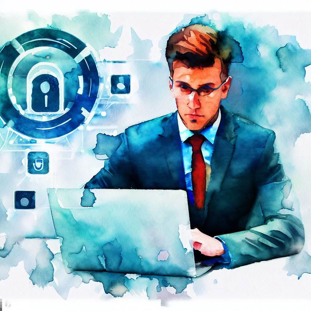 Cybersecurity Analyst Watercolor