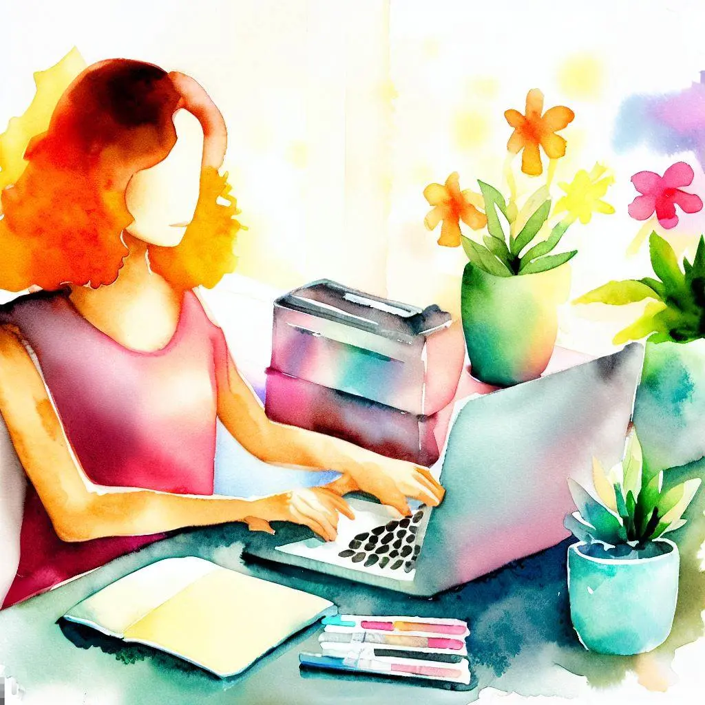 Women at a desk doing Virtual Assistant Services